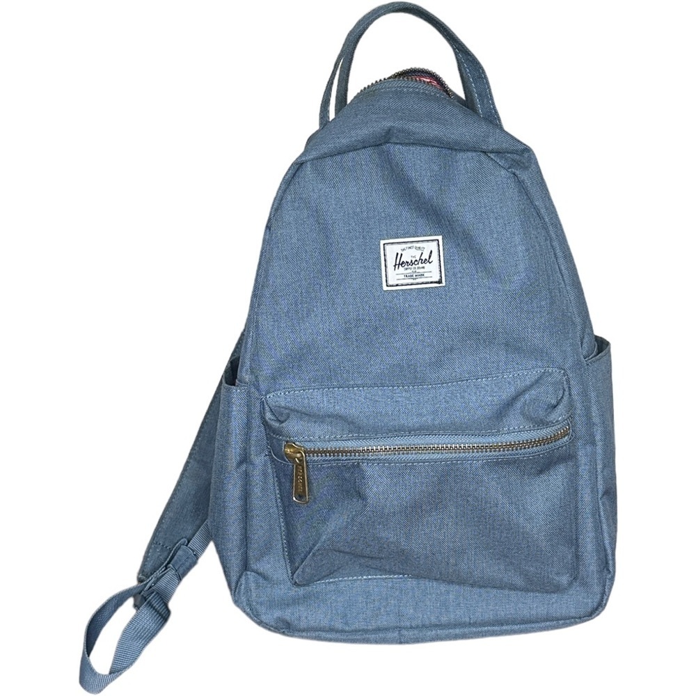 Like New Herschel Supply Co. Denim Blue Canvas Backpack